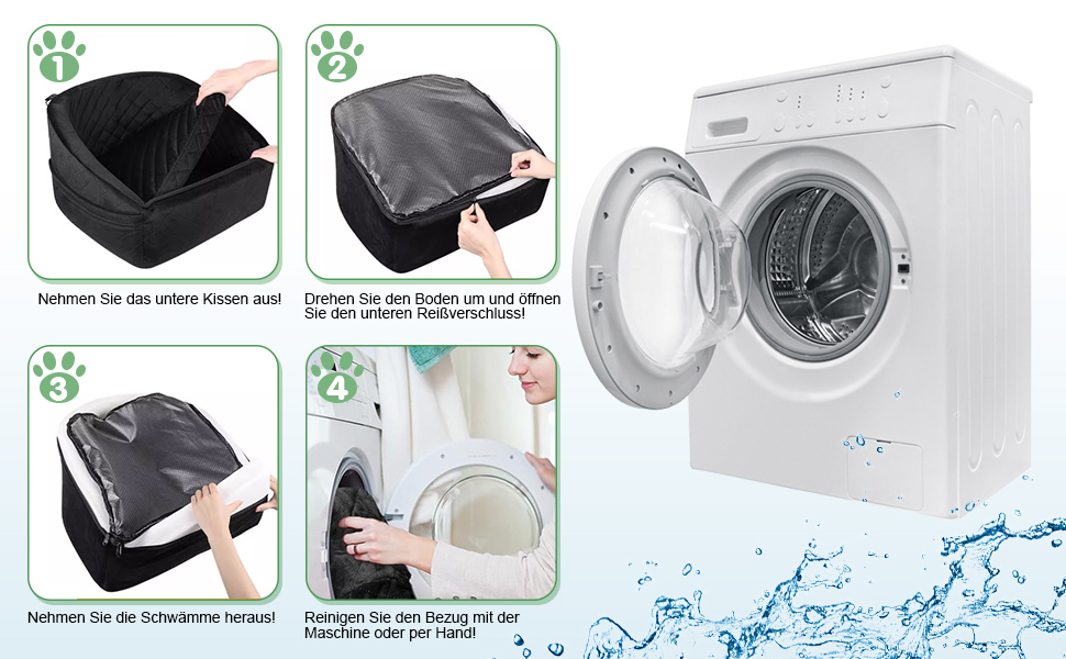 Автомобільний лежак для собак на заднє сидіння, 50x52x28 см, чорний. Лежак для собак у машину з кріпленнями, водовідштовхувальний, для маленьких та середніх собак