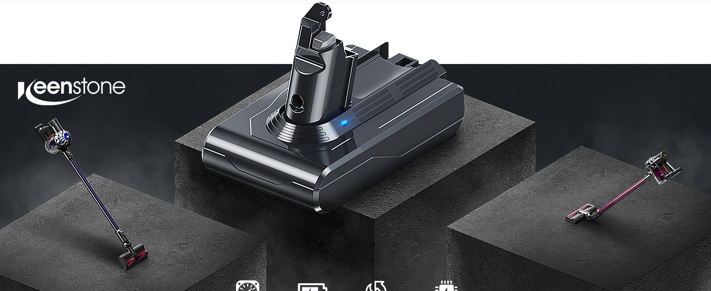 Акумулятор Keenstone 6500mAh 25.2V для пилососів Dyson V10 Animal, Absolute, Motörhead, Fluffy, Total Clean, SV12 (замінник V6 6.5Ah)