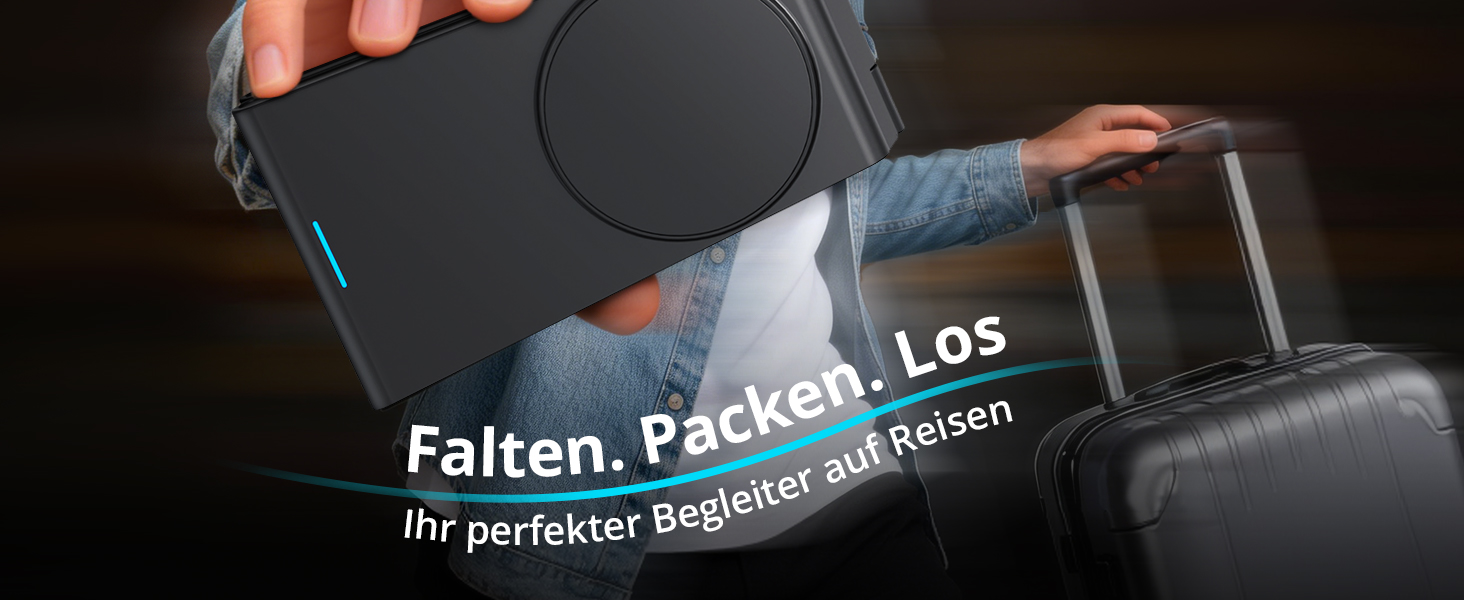 Зарядний пристрій 3-в-1 GEEKERA MagSafe для Apple Watch, iPhone (12-17) та AirPods, індуктивне зарядне, чорний матовий