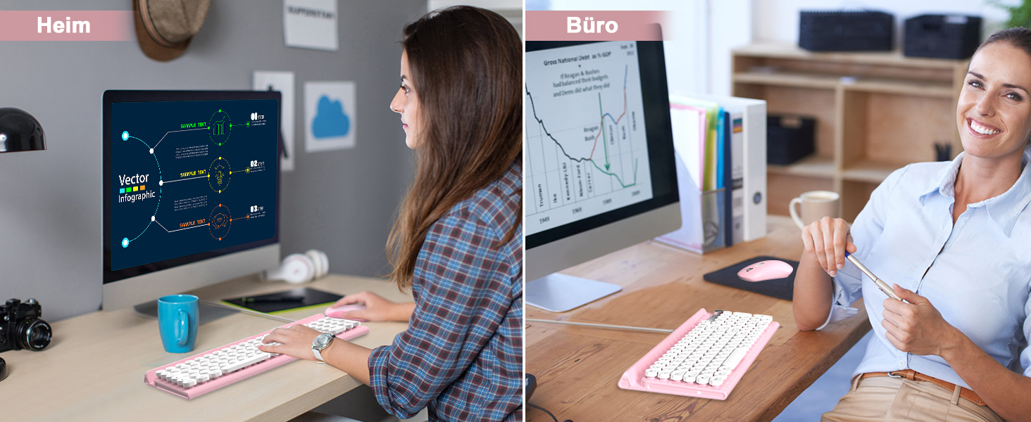 Ігрова клавіатура та миша RaceGT з RGB підсвічуванням, 104 клавіші, вологостійка, 7 кнопок миші 6400 DPI, QWERTZ (DE-Layout), рожевий кабель