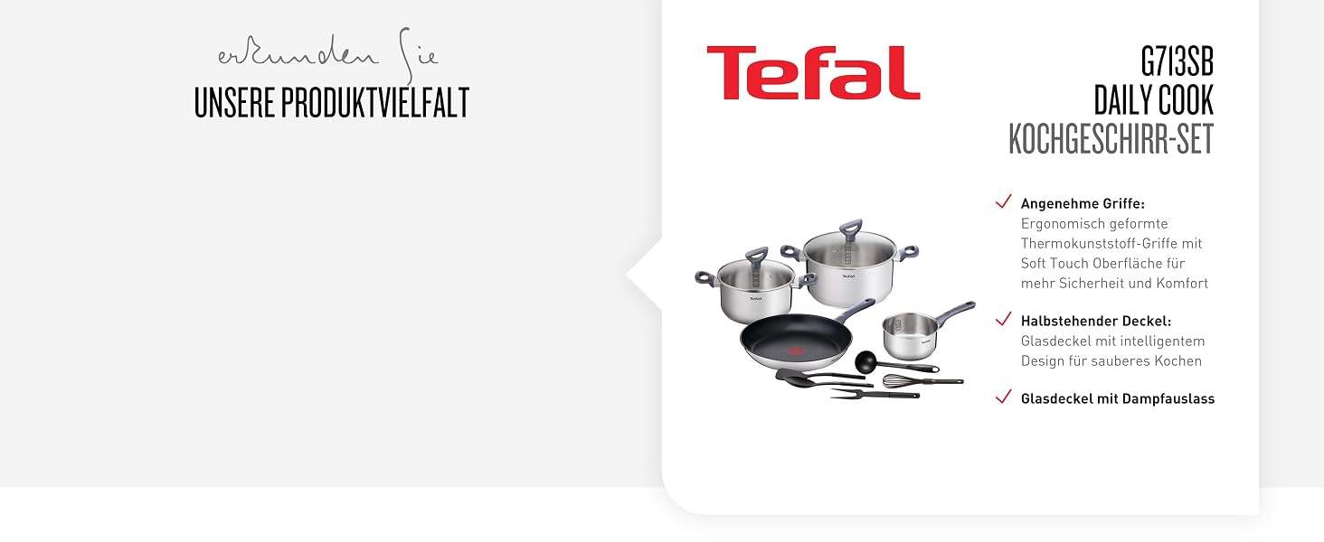 Набір сковорідок Tefal Duetto, 3 предмети (20, 24, 28 см), для індукційних та всіх типів плит