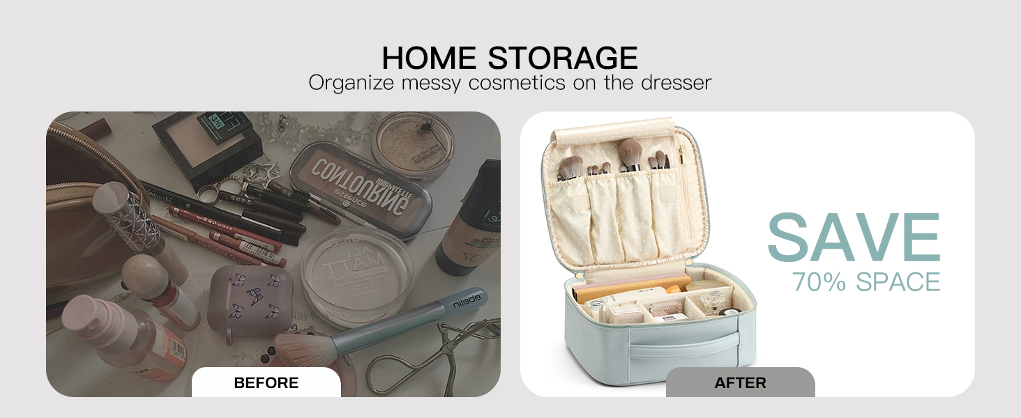 Чемоданчик для косметики Vlando, дорожній, великий, водонепроникний, для жінок, чоловіків, дівчаток, синій, з організатором