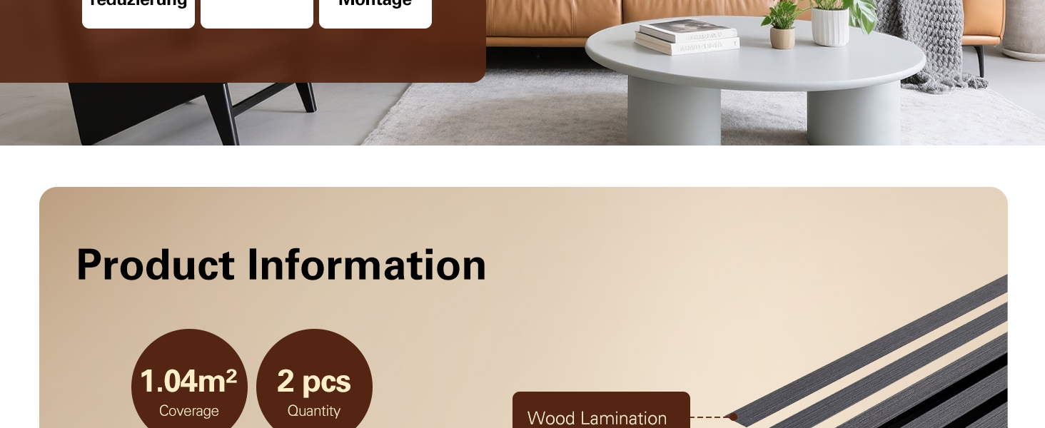 Акустичні панелі з дерев'яного шпону самоклеючі, набір 2 шт (100x52 см), звукопоглинаючі стінові панелі для шумоізоляції та декору вітальні, офісу (Чорний)