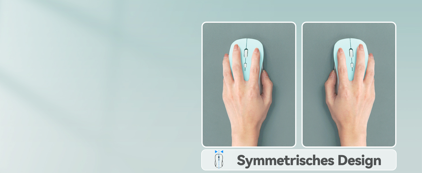 Бездротова клавіатура та миша TECKNET QWERTZ, 2.4 GHz, 15м, тиха, для ПК, ноутбука, Smart TV, білий (зелений)