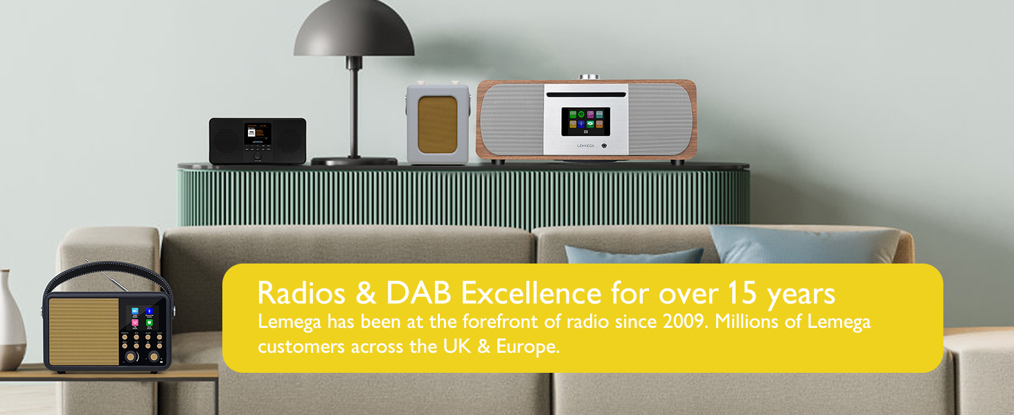Портативне цифрове радіо LEMEGA PR2-Max DAB+/FM, Bluetooth 5.3, на батарейках AA, колір горіх