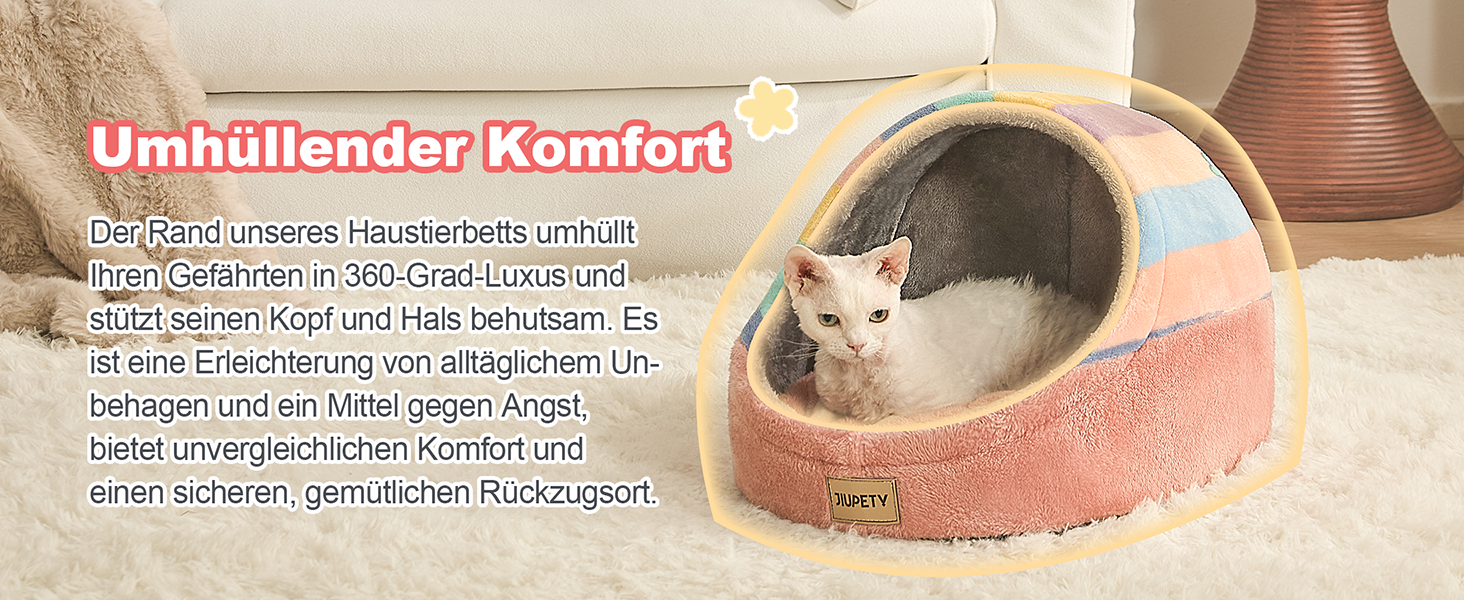 Кігтечка для котів Jiupety: будиночок-кіготь, лежанка з неслизьким дном, зручне гніздечко, розмір M (41x41x33 см), кольоровий, для котів