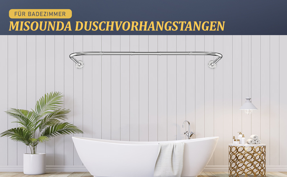 Штанга для душу U/L форми 75×(150-190)×75 см - 2 в 1 (для душу та ванни) з кільцями, без кріплень до стелі