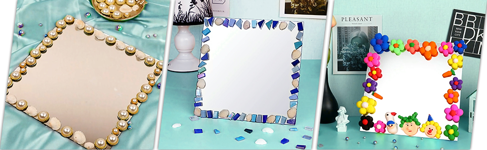 Самоклеючі дзеркальні наклейки Augshy (4 шт., 30x30 см) - гнучкі, акрилові, без рамки