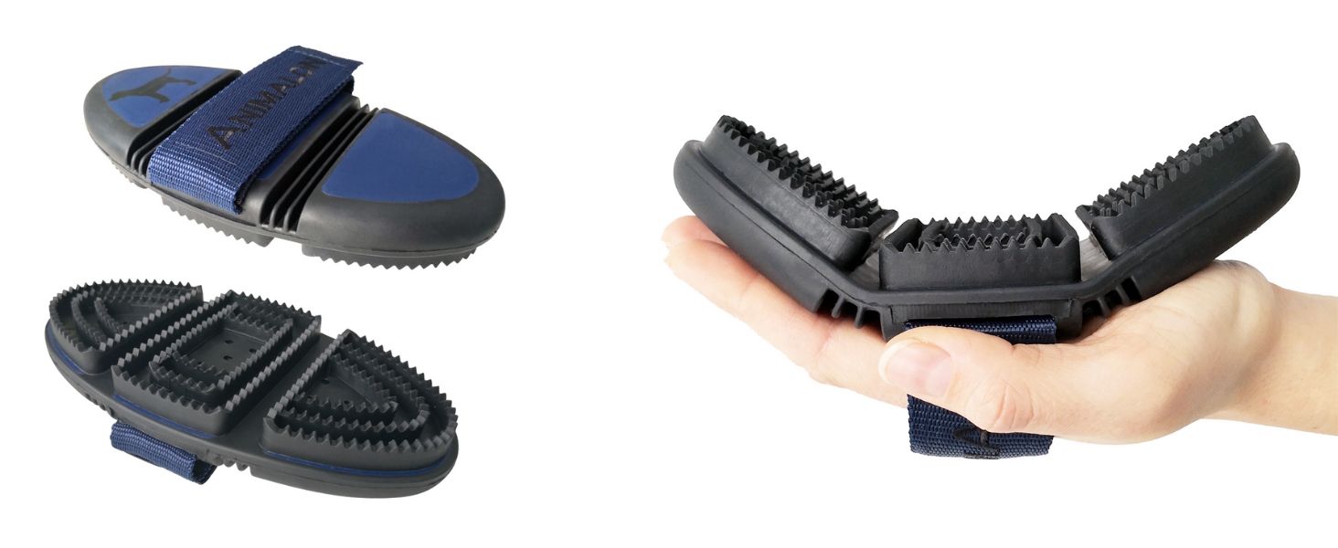 Штригучка для собак Kurzhaar Animalon | Штригучка для собак з короткою шерстю | Інноваційна щітка для собак для щадного догляду за шерстю (Блакитна)