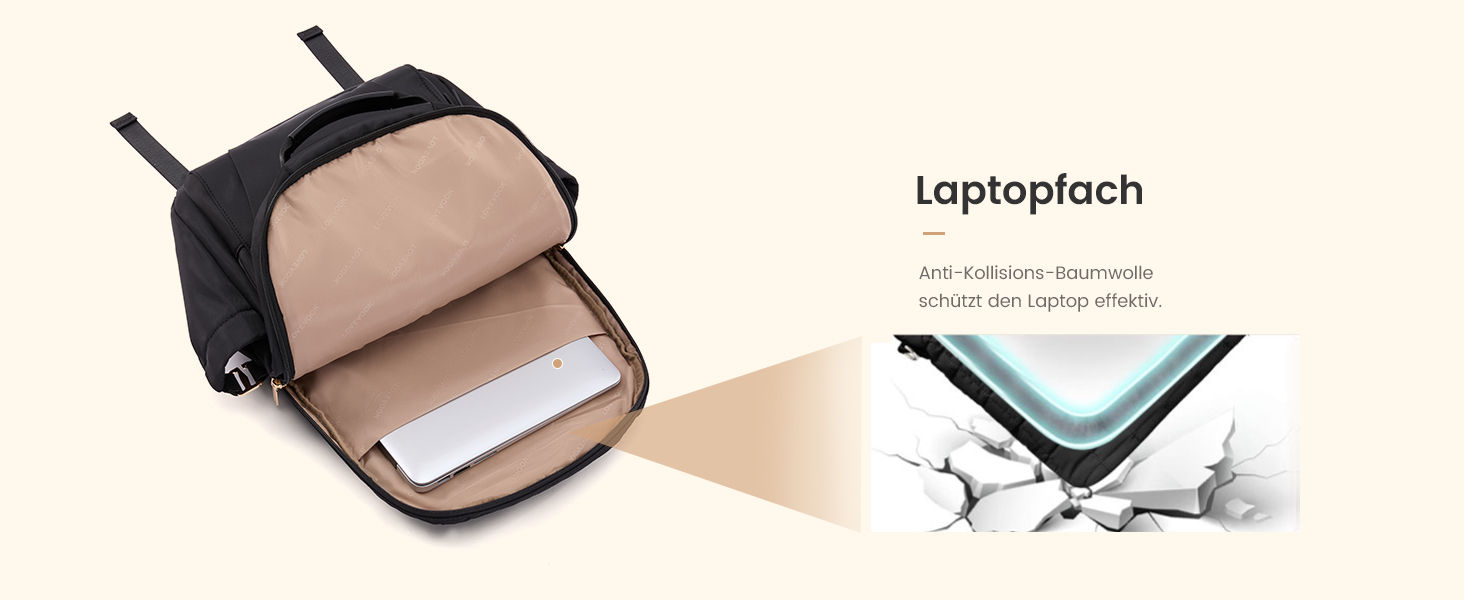 Рюкзак для ноутбука LOVEVOOK, 15.6 дюймів, чорний: водонепроникний, для роботи, навчання, подорожей