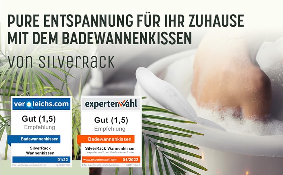 Подушка для ванни SilverRack середньої м'якості, біла 4D, з присосками, ергономічна для шиї, аксесуар для ванни