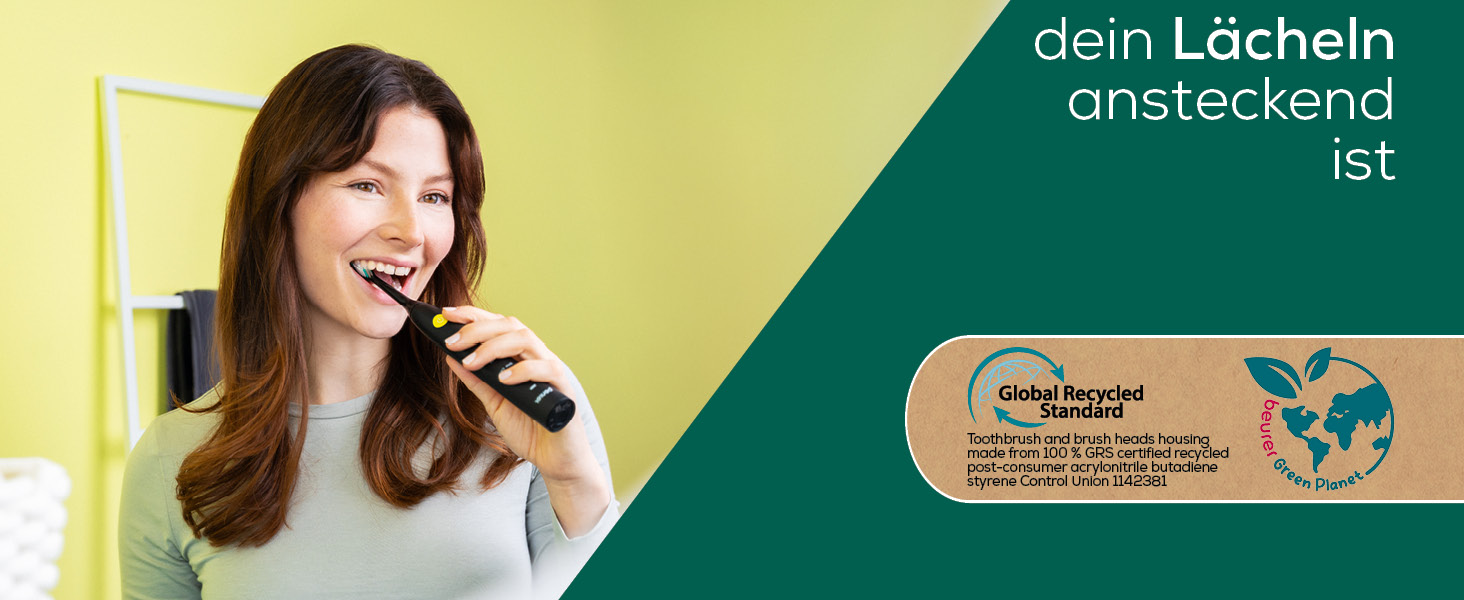 Електрична зубна щітка Beurer SC 50 Чорна: 5 режимів чищення, датчик тиску, дисплей, 2 насадки