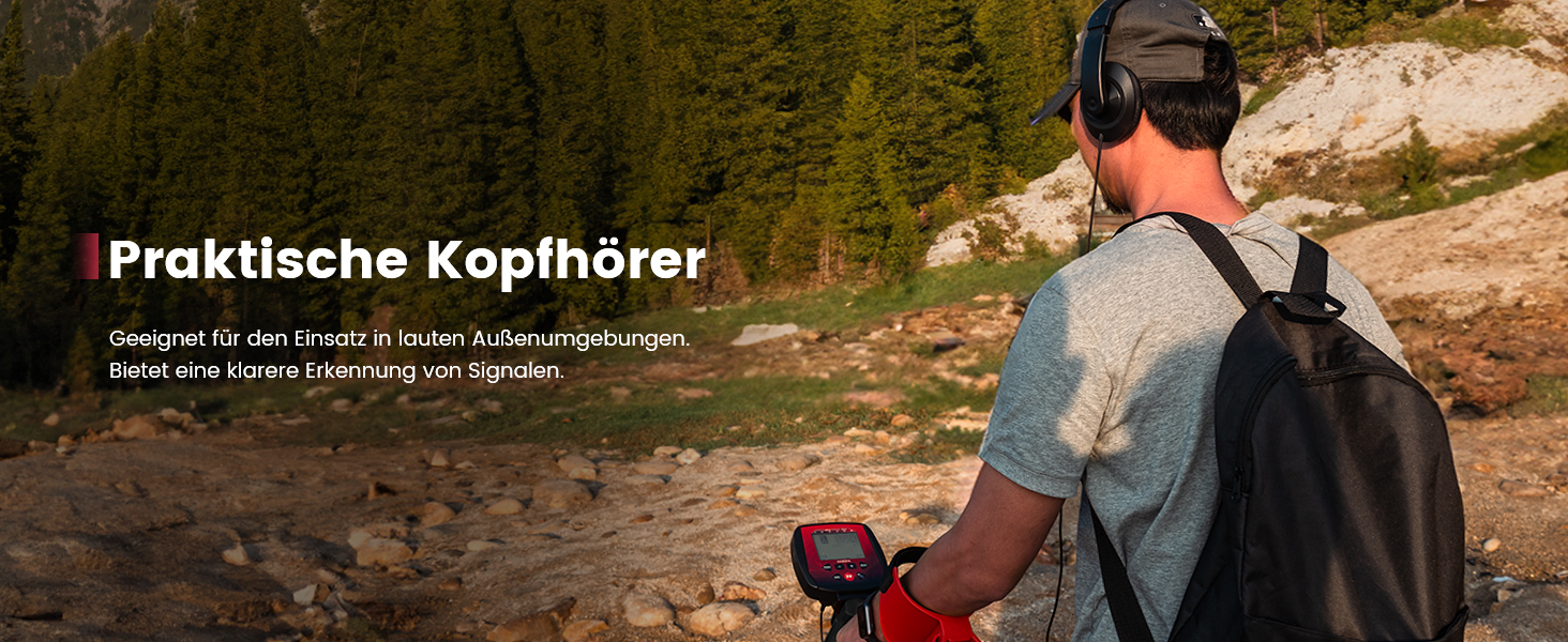 Металодетектор KAIWEETS Explorer X I 2025: 5 режимів, водонепроникний, з навушниками та лопаткою