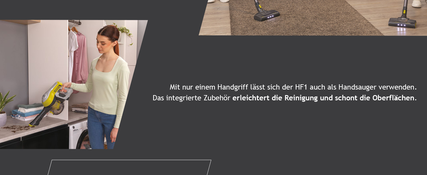 Бездротовий акумуляторний пилосос Hoover Home HF110H для дому - без мішка, LED-підсвічування, XL-контейнер, для площі до 120 м²