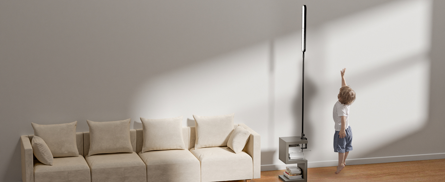 SKYLEO LED Desk Lamp with Adjustable Gooseneck - 80cm Height, 5 Color Modes, 11 Brightness Levels, Timer & Memory Function, 12W, Clamp-On Design