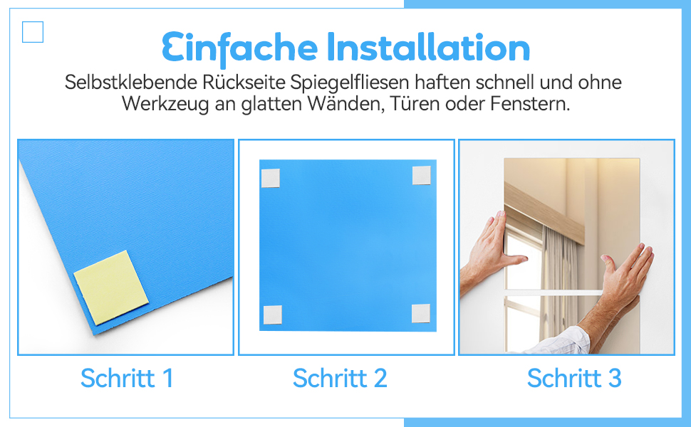 Дзеркальні наклейки 30x30 см, 8 шт. Гнучкі акрилові дзеркала на клейкій основі, для декору стін, шаф, спальні та ванної кімнати