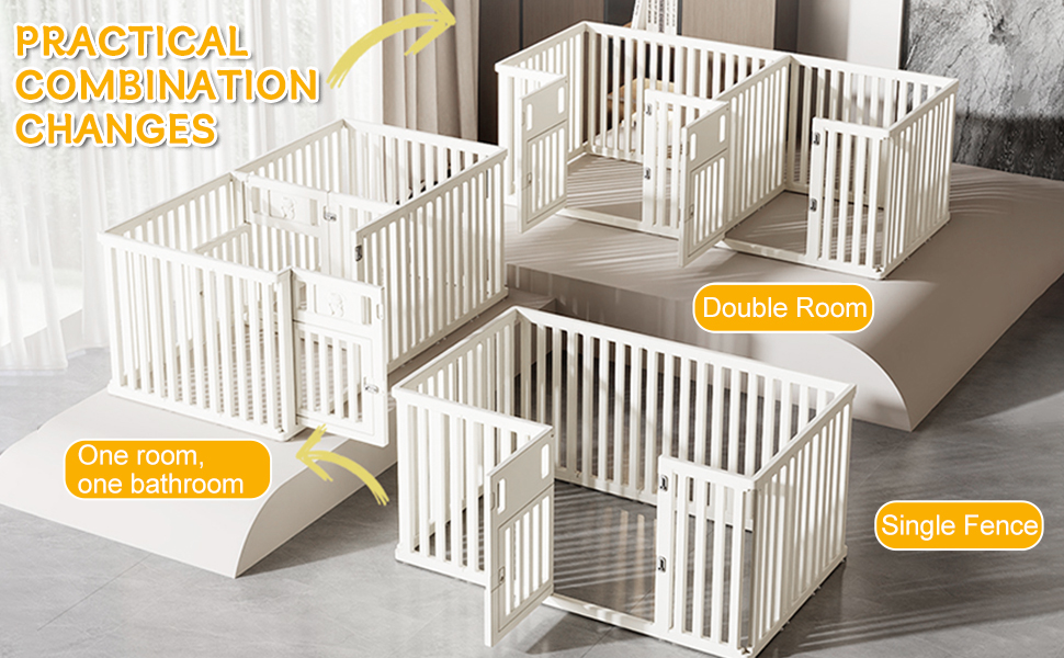 Клітка-вигул для цуценят та собак CEIEVER, 186x126x75 см, біла