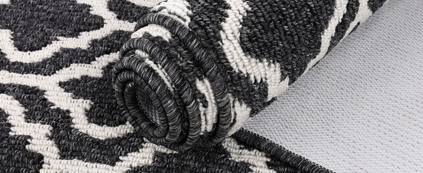 Придверний килимок SHACOS протибрудовий, протиковзкий, 60x240 см, чорний — для входу, коридору, тераси та саду, можна прати