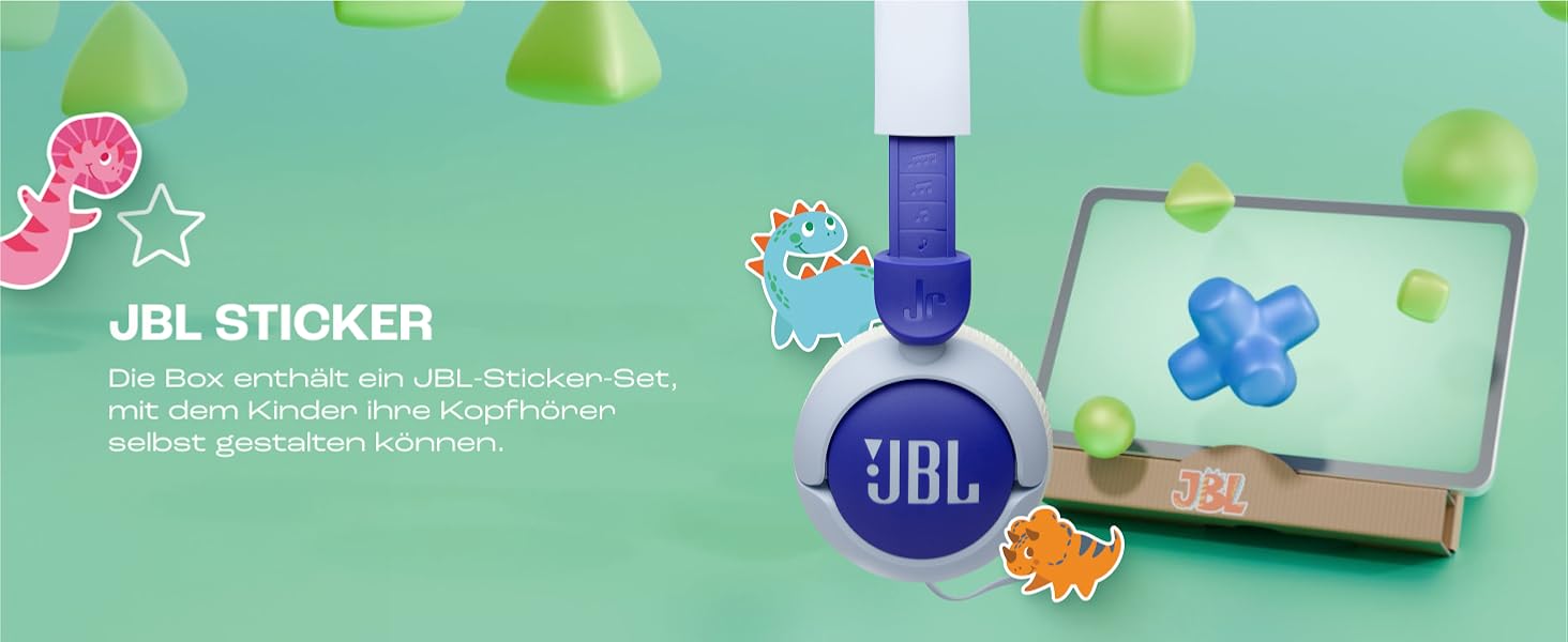 Навушники JBL Junior 320 для дітей з мікрофоном, кабель, блакитні, JBL Safe Sound, 12 мм, блакитний колір