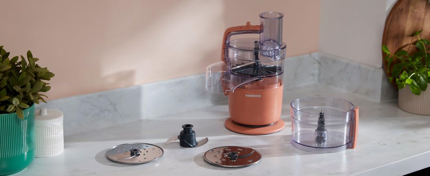 Кухонний комбайн Kenwood MultiPro Go FDP22.130GY, 900 Вт, блакитний, 1.3 л, для нарізки, натирання, пюрування та замішування тіста