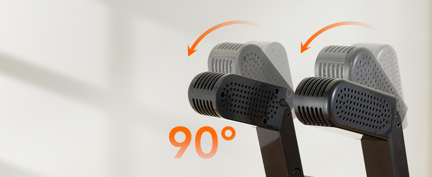 FORLIM Shoe Dryer Adjustable Temperature, with 24-Hour Delay Timer, Portable Glove Dryer and Boot Warmer, Automatic Shut-Off Timer, Foldable Design
