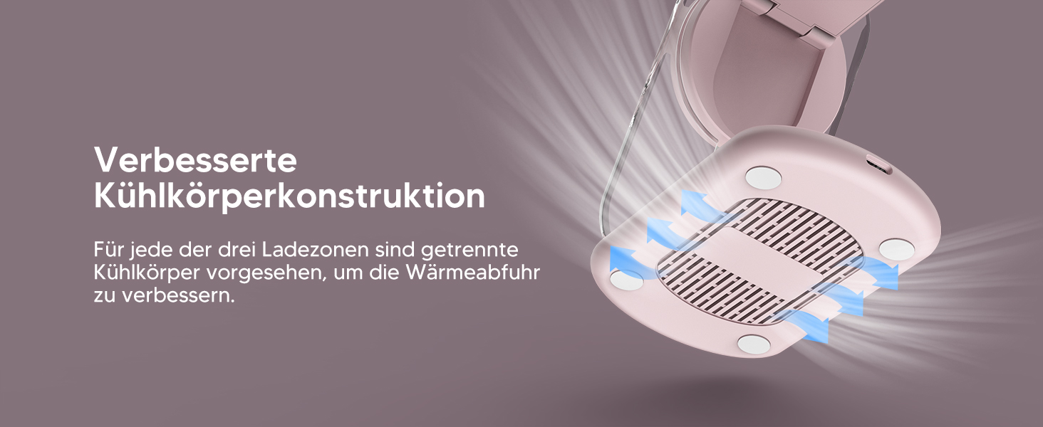 Зарядний пристрій MagSafe 3-в-1 для iPhone та Apple Watch/AirPods (Рожевий)