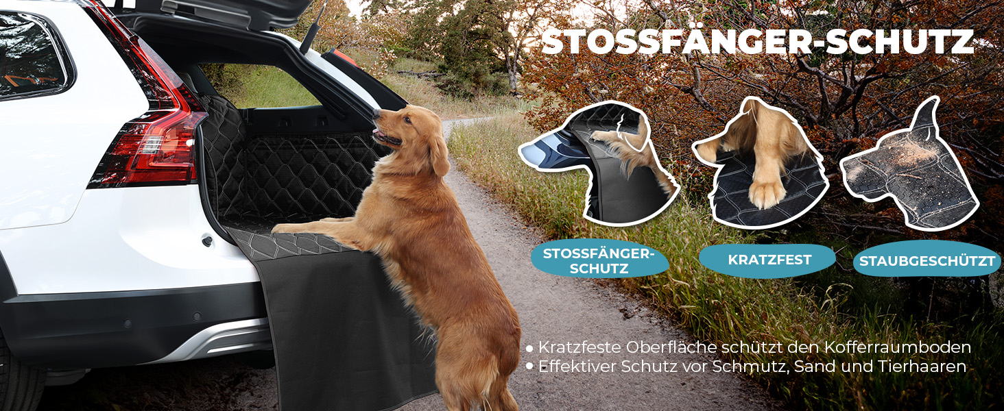 Захисна ковдра для собак у багажник авто KYG, 215x110 см, чорна, водовідштовхувальна, антиковзаюча