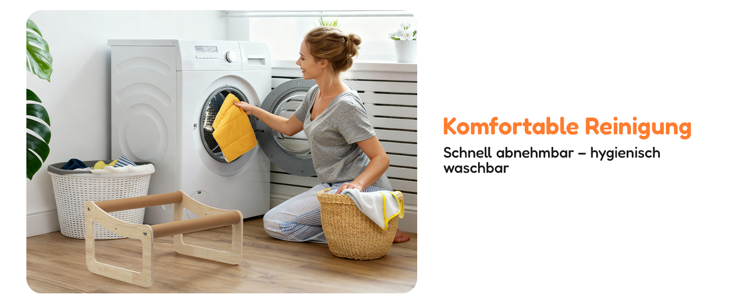 Крак-стійка для котів з великим ліжком Luxus, жовта | З міцного березового дерева, сизаль, 25 кг, біо-льон