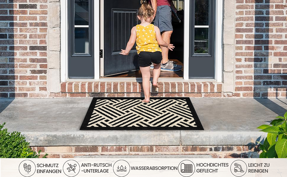 Килимок для дому та вулиці Senerma 60x90 см. Миючий, водовідштовхуючий, антиковзаючий. Підходить для входу, тераси, саду.