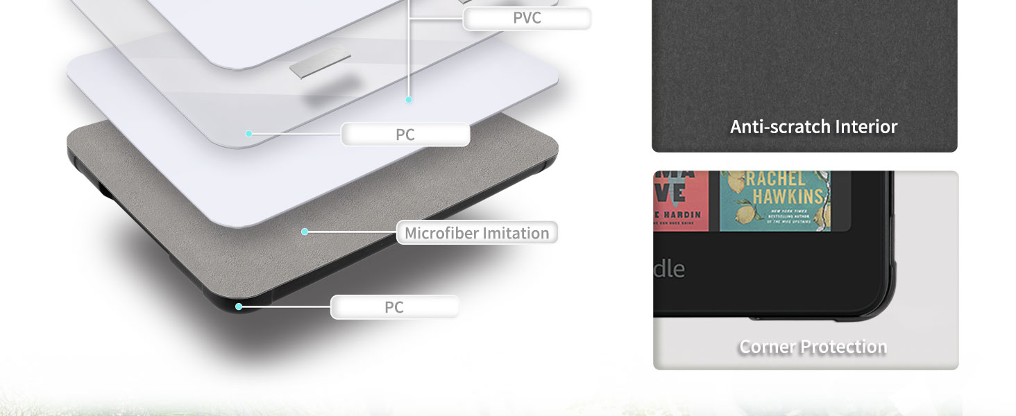 Чохол для Kindle Paperwhite 7 (2024) та Kindle Colorsoft Signature Edition - тонкий захисний чохол з авто-вимиканням/ввімкненням, чорний