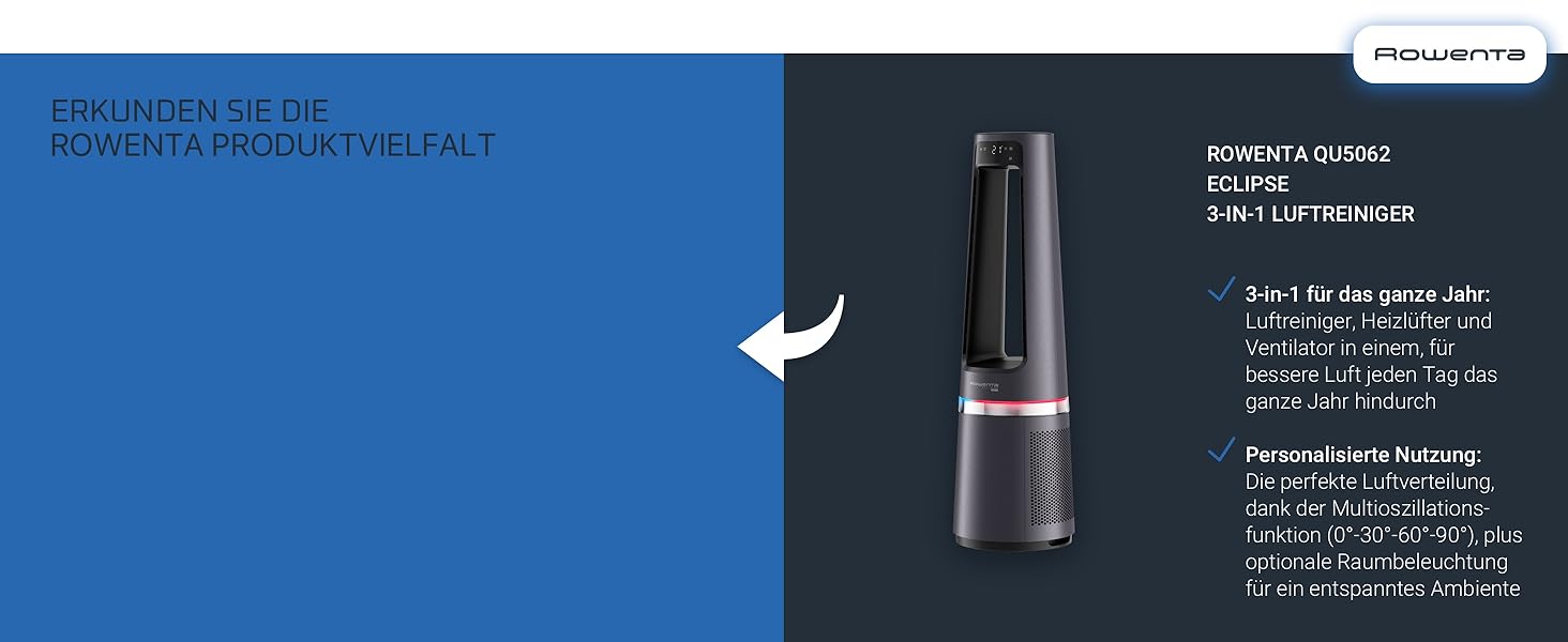 Обігрівач Rowenta Instant Comfort Aqua SO6510F2: тихий, з регулюванням потужності, для ванної кімнати, сірий