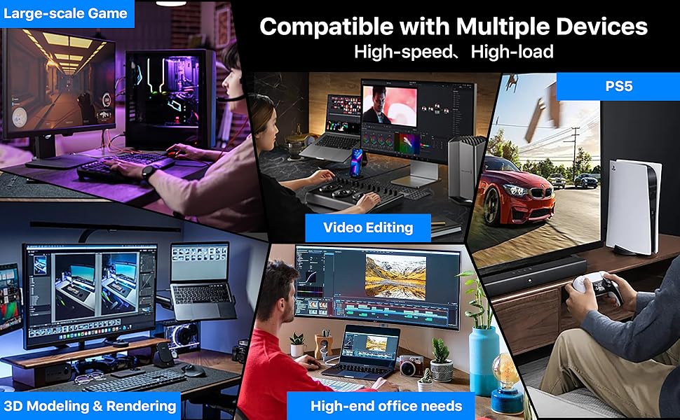 SSD 1TB NVMe PCIe 4.0 M.2 2280 для ігор та комп'ютера, швидкість до 7400 МБ/с, 3D NAND TLC, внутрішній накопичувач