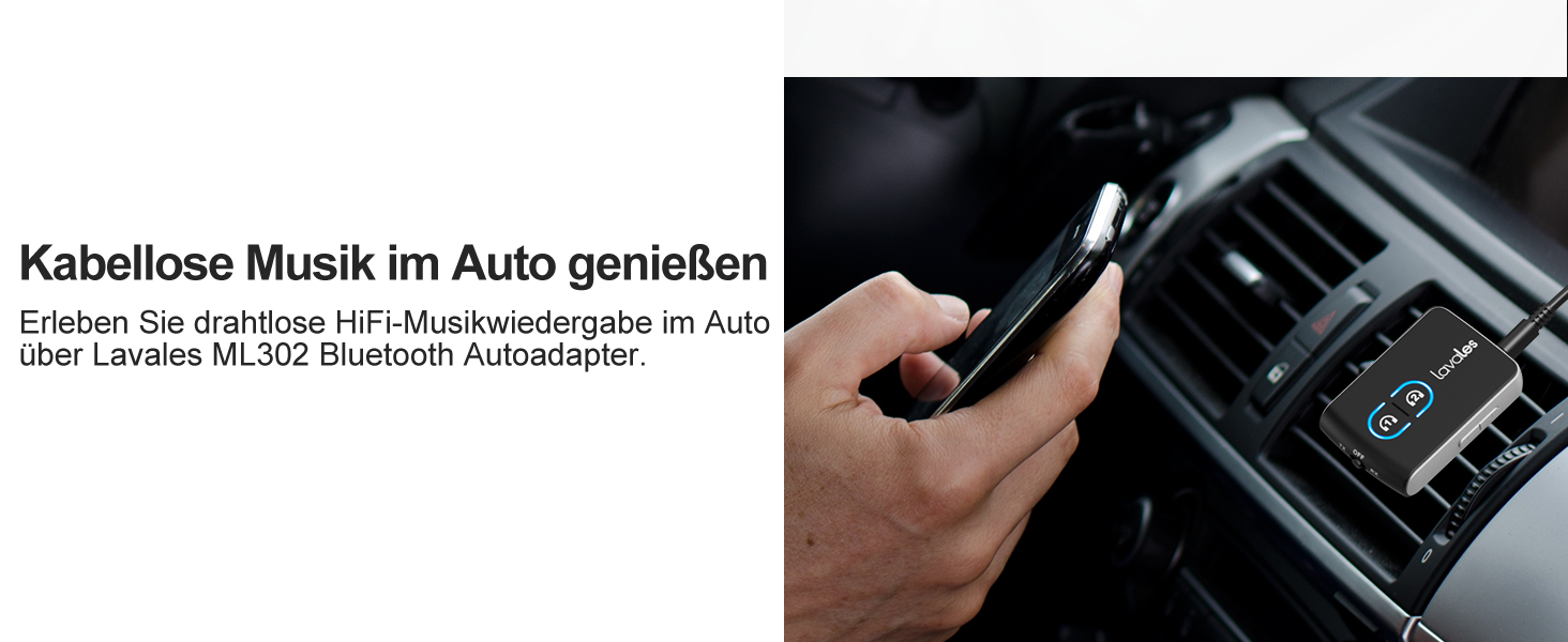 Передавач Bluetooth Lavales ML302Pro: 2-в-1 адаптер для 2 навушників, AptX-LL, 3.5mm jack, для TV, літака, гучномовця, спортзалу, регулювання гучності