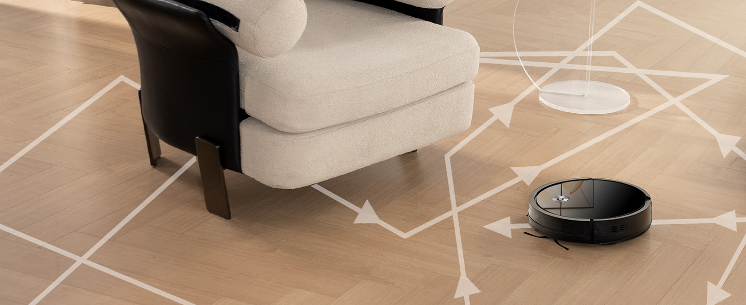 Робот-пилосос Vexilar W6 без функції миття з потужністю 2800Pa, часом роботи 140 хв, керуванням через додаток, голосовим керуванням та дистанційним керуванням. Ідеальний для шерсті тварин, килимів та твердих підлог. Безщітковий двигун.