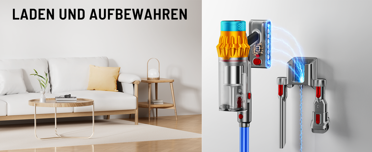 Бездротовий акумуляторний пилосос 600W з потужністю всмоктування 50KPA, 70 хвилин роботи, великий пилозбірник 1,8L, антизаплутана щітка, 8-рівнева фільтрація, підходить для твердих поверхонь, килимів та шерсті тварин, колір - блакитний