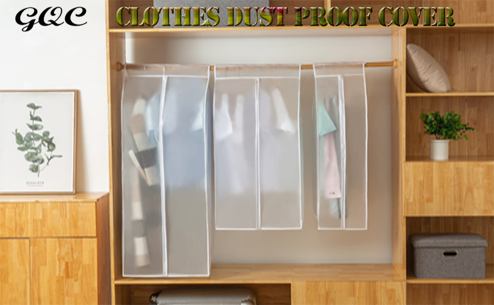 2 шт. Пранці для одягу GQC, великі, пилонепроникні, з PEVA, для зберігання одягу (60*50*90см / 60*50*110см)