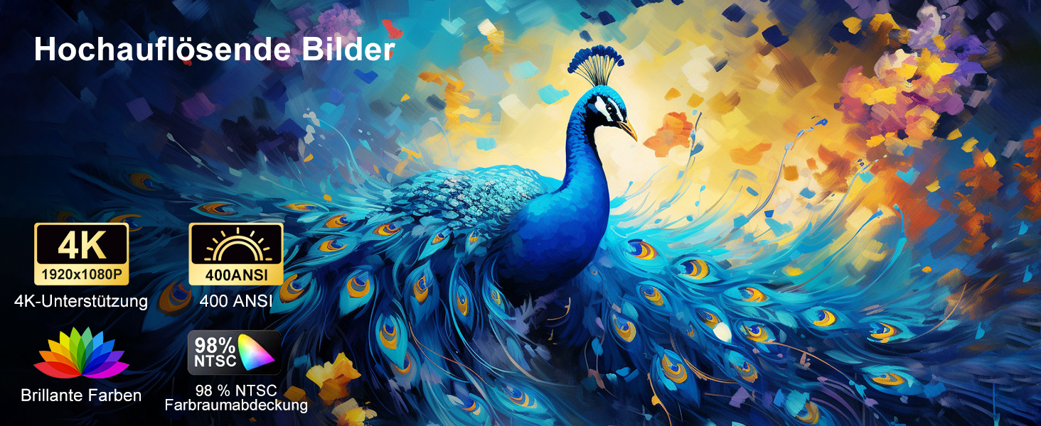 Проектор Sala320max P92Max: 4K, 1080P, WiFi, Bluetooth 5.2, Android 13, Netflix, YouTube, Prime Video, Автофокус