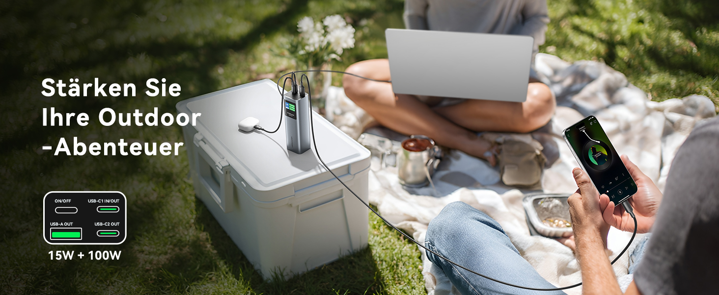 Power Bank VENTION 27000 mAh 140W з PD3.1: зарядка для ноутбуків, iPhone, iPad, Galaxy | FKE-EU