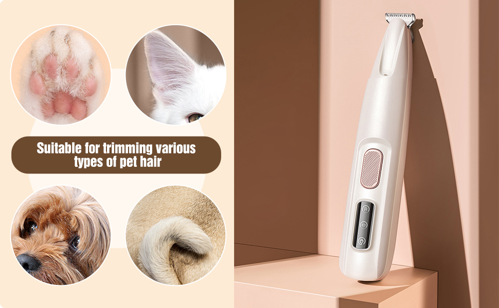 Триммер для догляду за лапами собак Paw Trim Pro - тихий, водонепроникний, для лап, очей, вух, обличчя та тіла