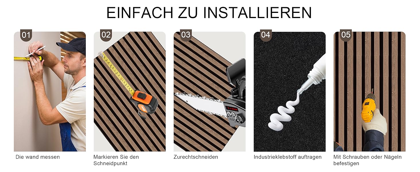 Акустичні 3D-панелі з дерева AKK-PANE (60x60 см, 4 шт, 1.44м²) для стін у вітальню, офіс та кухню, звукопоглинаючі еко-панелі, колір: копчений дуб 5#