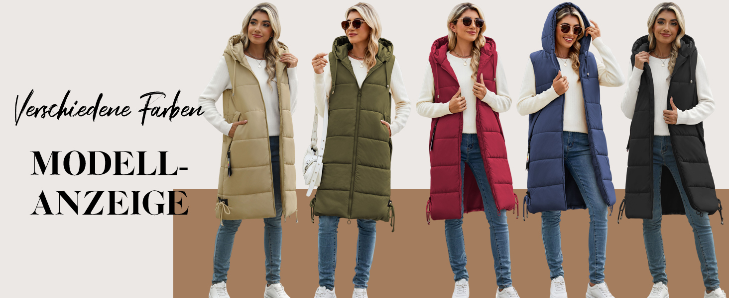 Жіноча/Чоловіча тепла стьобана жилетка Vancavoo з капюшоном, зимова жилетка, легка, чорна