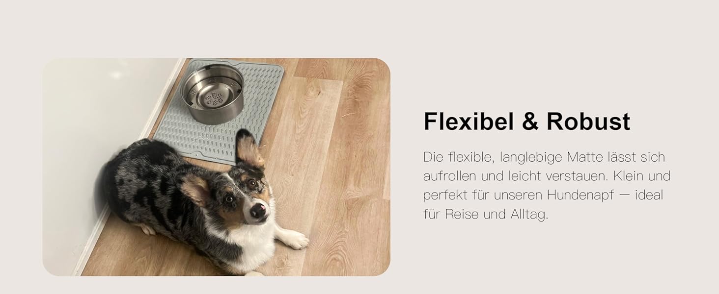 Нержавійна миска для собак Anti Schling без облизування, Slow Feeder для подорожей, 3L з килимком