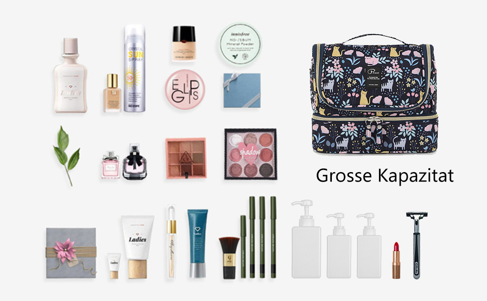 Жіноча сумочка для туалетних аксесуарів Lychii, сумочка-органайзер для подорожей, підходить для валізи та ручної поклажі, колір: морська хвиля