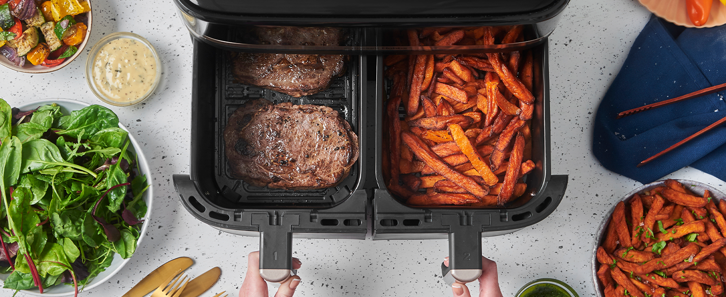 Фритюрниця Russell Hobbs SatisFry з 2 камерами, 9л, Rapid AirFryer, 9 програм, тиха робота, миється в посудомийній машині