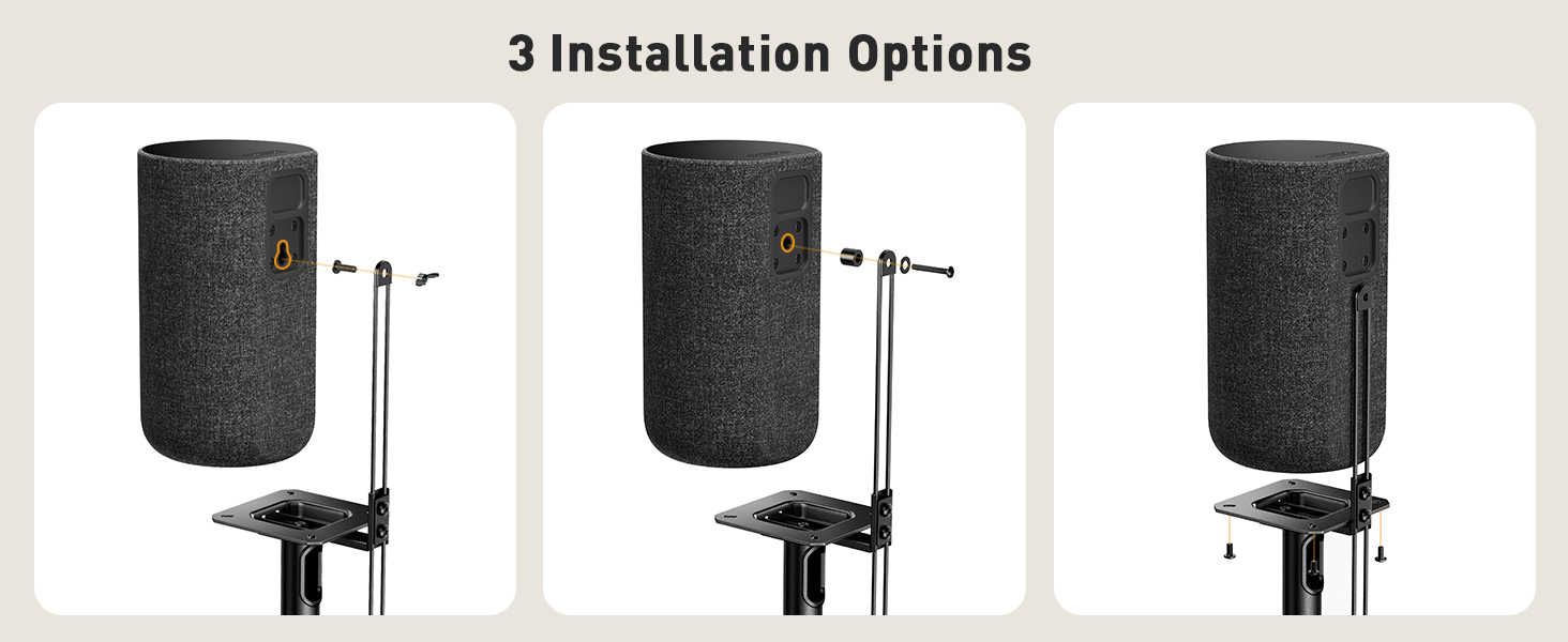 Підставка для колонок Perlegear PGSS12 - пара, регульована висота 83.8-106.7 см, для сателітів, з кабелеуправлінням, 6 кг