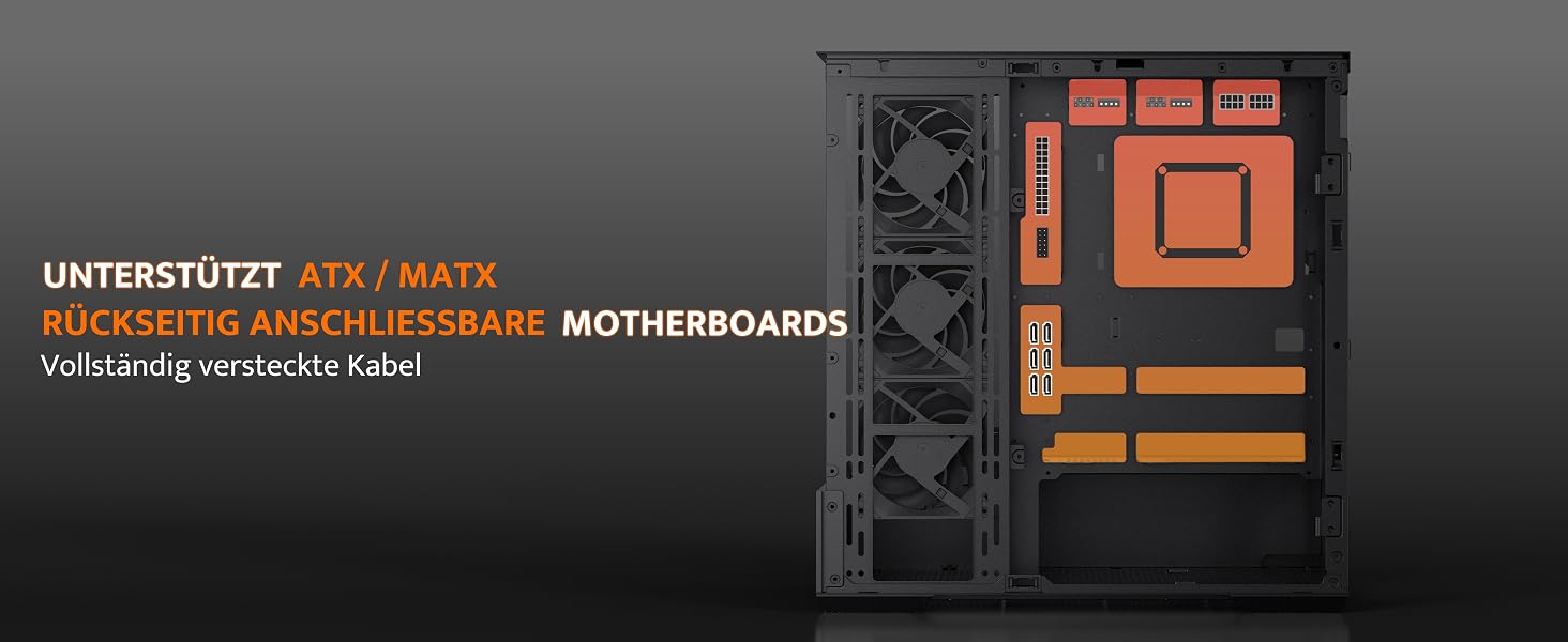Ігровий корпус darkFlash LAND451 Midi Tower ATX (Білий) — підтримка BTF-материнських плат, вертикальна установка відеокарти RTX 5090 (до 420мм), Type-C, підтримка двох 360мм СРО, панорамний огляд