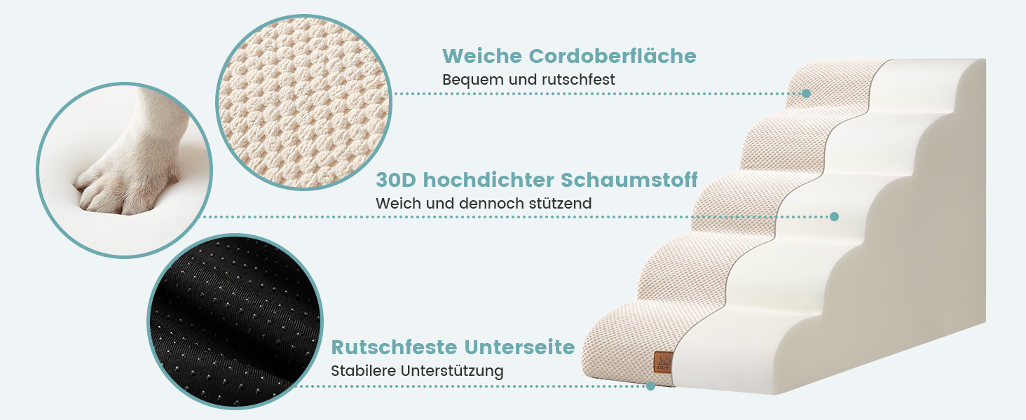 Сходинки для собак широкі, для домашніх тварин з нековзною поверхнею (Чорний та Білий, 83x50x57см, 5.0)