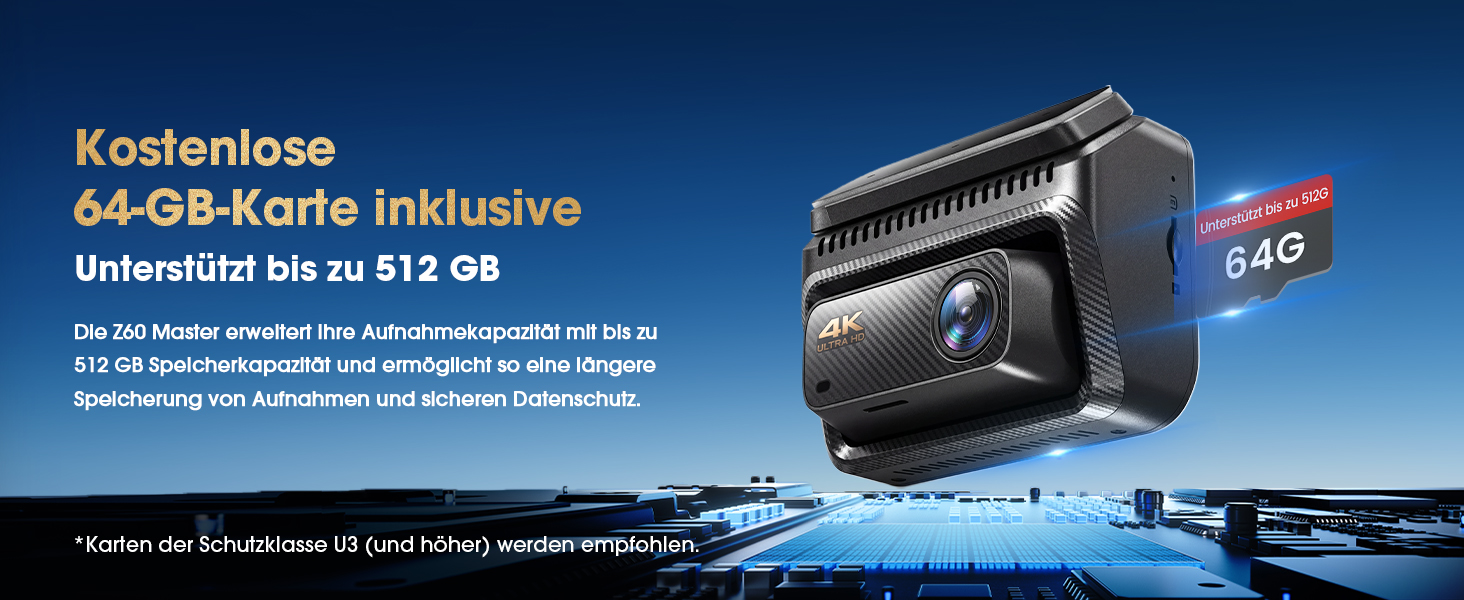 Автомобільний відеореєстратор DDPAI Z60 Master 4K+2K, передня та задня камери, Sony STARVIS2 IMX678, Dual HDR, 5G WiFi6, GPS, 3
