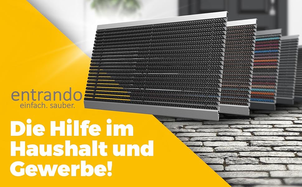 Килимок для порогу 40x60 см - алюміній, плоский, неслизький, для дому, тераси, вхідних дверей - килимок-сміттєзбирач з щітковим профілем, чорний