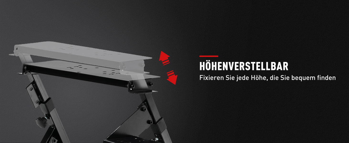 Ігровий стійка-держак для керма GTPLAYER Racing Wheel Stand з кріпленням для КПП V1 V2, регульований нахил, для PS4, Xbox, PC (червоний)